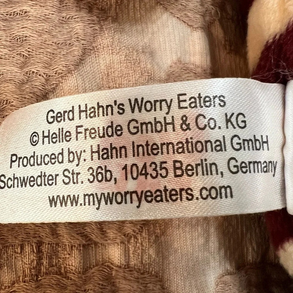 Gerd Hahn's Worry Eaters Flint Pirate Stuffed Plush Zipper Mouth Pouch Toy. OS. - Picture 9 of 9